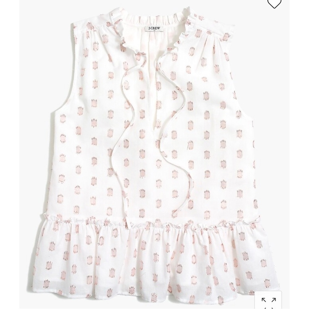 J. Crew Metallic Dot Sleeveless Shirt